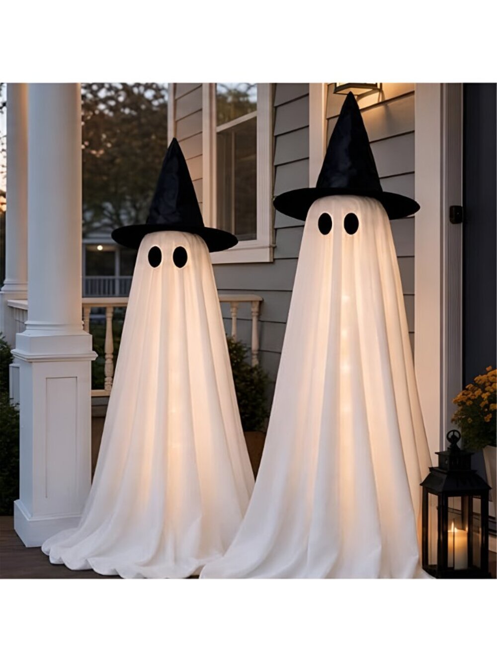 Halloween Decorations Indoor 2 Pack Light Up Ghosts - Picture 3 of 6